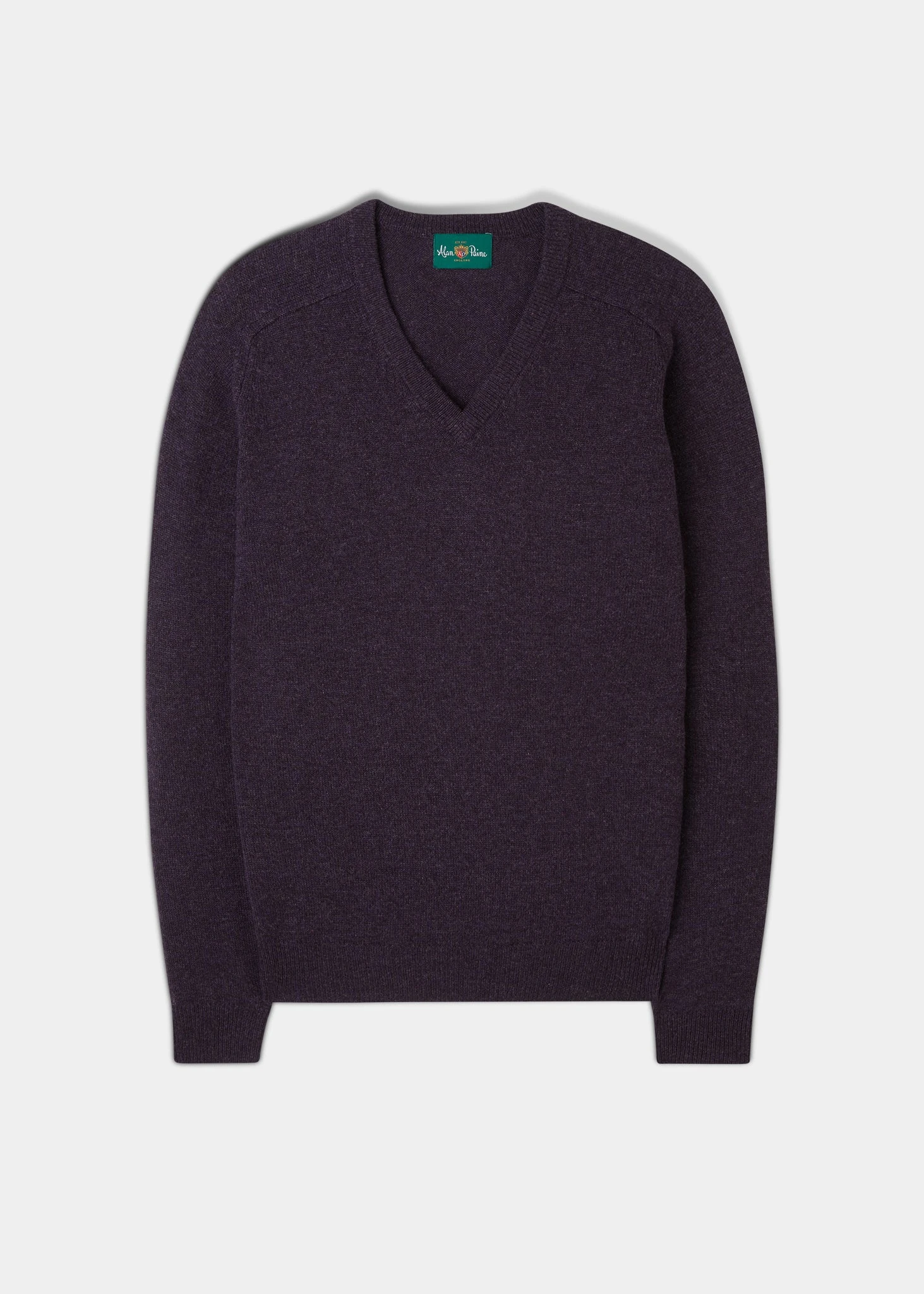 Kilsyth Men's Lambswool Jumper In Elderberry - Regular Fit 1 Kilsyth Men's Lambswool Jumper In Elderberry - Regular Fit