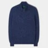 Sutherland Lambswool 1/4 Zip Jumper In Rhapsody - Regular Fit -Elegant Wear World 050T03 SUTHERLAND HALF ZIP MOCK NECK RHAPSODY 01