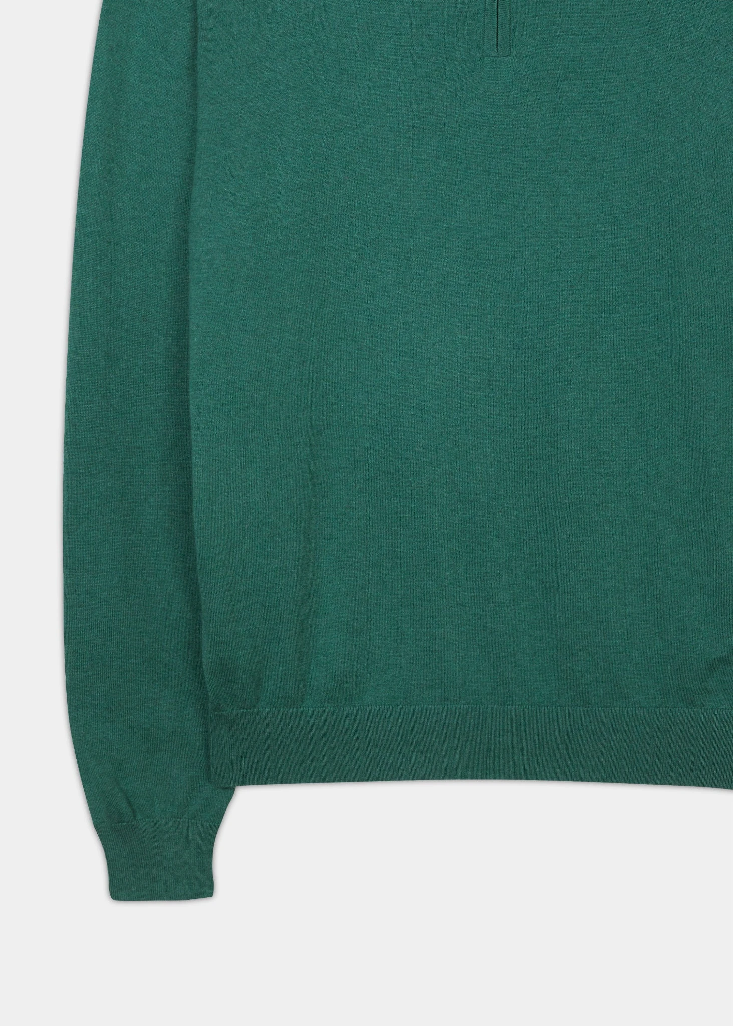 Stowbridge Luxury Cotton 1/4 Zip Jumper In Moorland 3 Stowbridge Luxury Cotton 1/4 Zip Jumper In Moorland - Image 3