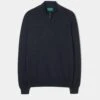 Selhurst Cotton Cashmere 1/4 Zip Jumper In Dark Navy -Elegant Wear World 196c12 selhurst mens cotton cashmere quarter zip jumper dark navy 1