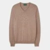 Rothwell Cotton Cashmere Jumper In Coffee -Elegant Wear World 196t01 rothwell mens cotton cashmere jumper coffee 1