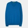 Rothwell Cotton Cashmere Jumper In Regatta -Elegant Wear World 196t01 rothwell mens cotton cashmere jumper regatta 1