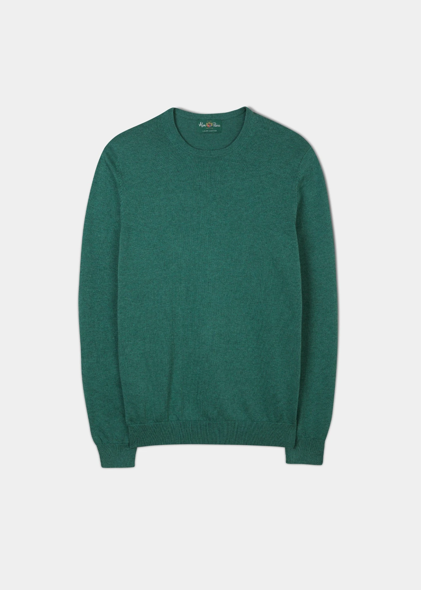 Leysmill Cotton Cashmere Jumper In Moorland 1 Leysmill Cotton Cashmere Jumper In Moorland
