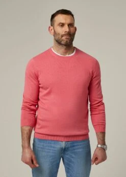 Leysmill Cotton Cashmere Jumper In Swizzle 5 Leysmill Cotton Cashmere Jumper In Swizzle -Elegant Wear World 196t20 leysmill mens crew swizzle 1