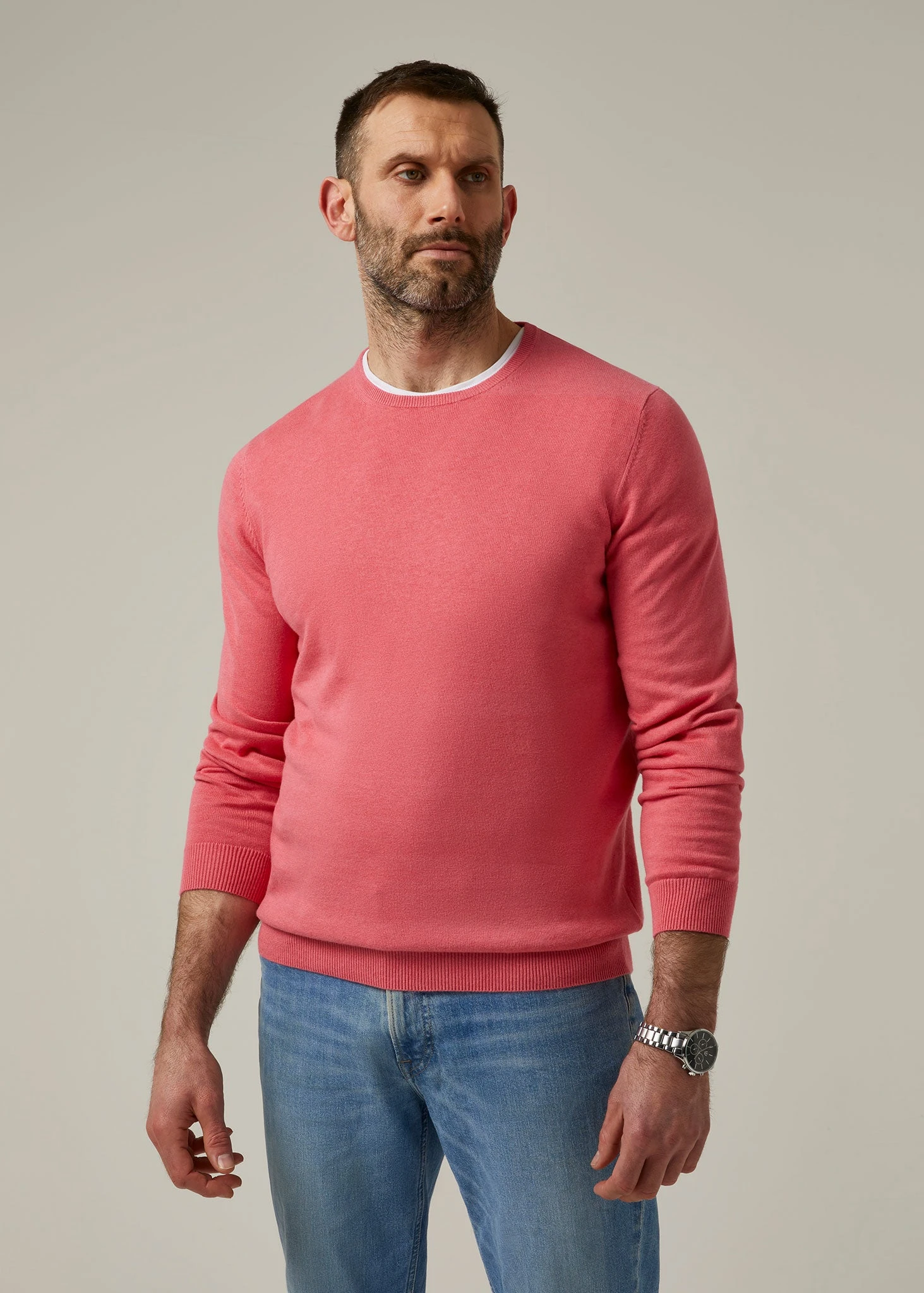 Leysmill Cotton Cashmere Jumper In Swizzle 3 Leysmill Cotton Cashmere Jumper In Swizzle - Image 3