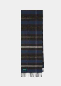 Lubmore Wool Plaid Scarf In Blue
