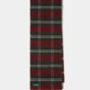 Lubmore Wool Plaid Scarf In Red -Elegant Wear World 232043 LUBMORE LARGE PLAID SCARF RED 01