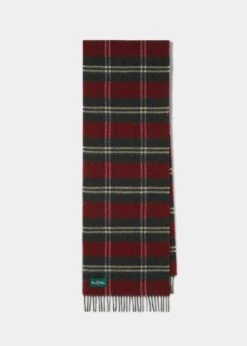 Lubmore Wool Plaid Scarf In Red