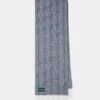 Wolvey Patterned Cashmere Scarf In Grey -Elegant Wear World 612280 SCARF WOLVEY 1GRY WOLVEY 01