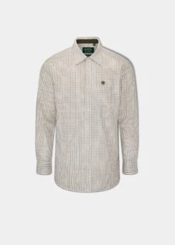 Aylesbury Men's Olive Check Shirt - Regular Fit