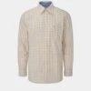 Aylesbury Men's Blue And Gold Check Shirt - Regular Fit