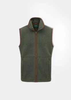 Aylsham Children's Fleece Waistcoat In Cedar Green