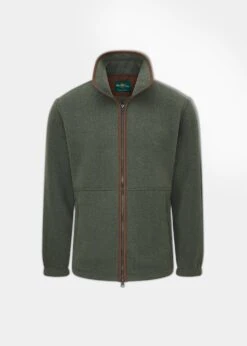 Aylsham Men's Fleece Jacket In Cedar Green - Regular Fit