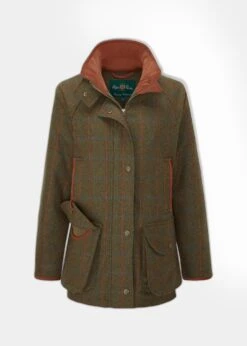 Combrook Ladies Tweed Shooting Coat In Willow - Shooting Fit