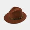 Richmond Ladies Fedora In Saffron -Elegant Wear World Alan Paine Richmond Felt Feather Band Hat in Saffron