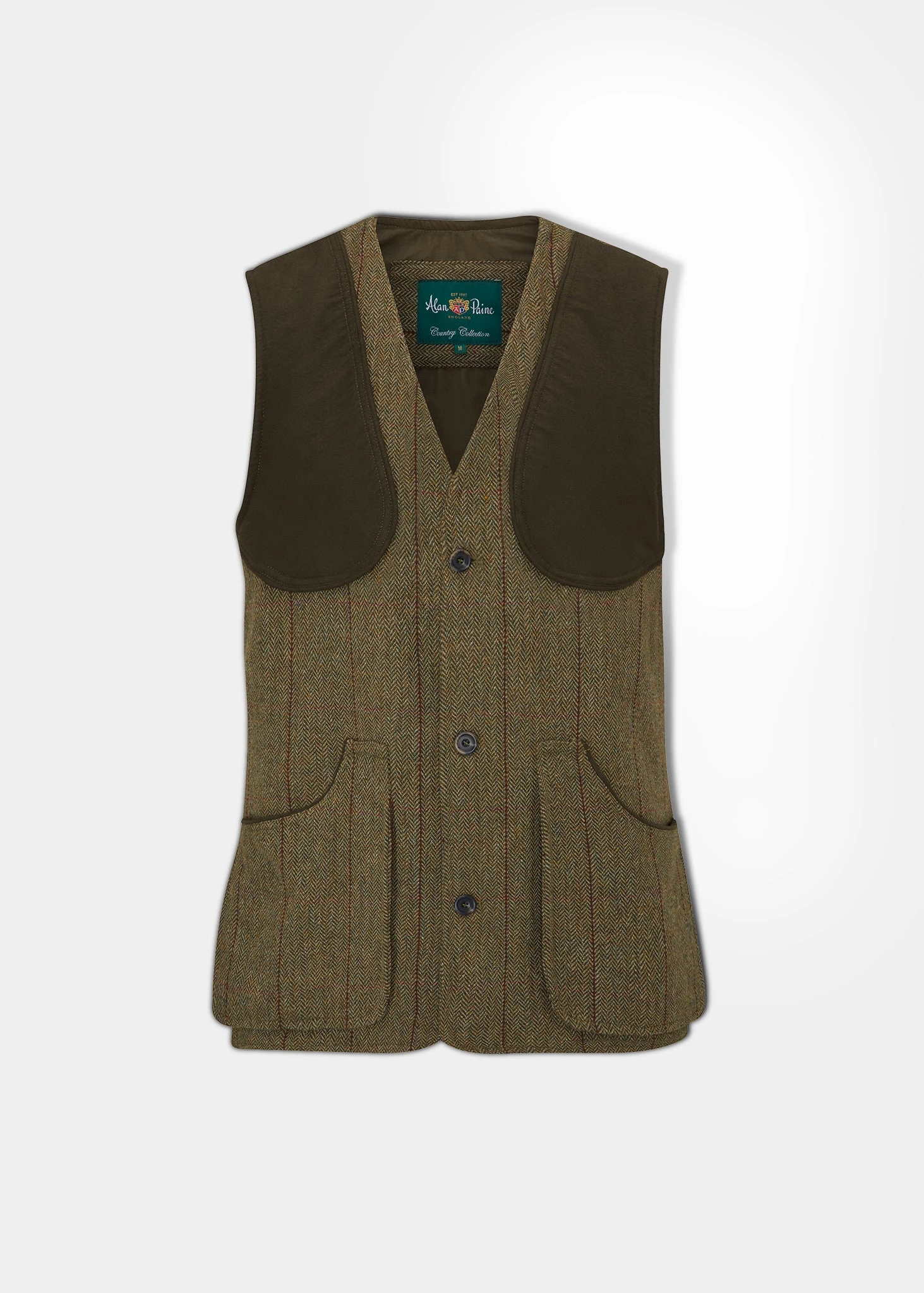 Rutland Men's Tweed Shooting Waistcoat In Oakley - Shooting Fit 1 Rutland Men's Tweed Shooting Waistcoat In Oakley - Shooting Fit