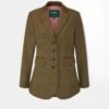 Surrey Ladies Tweed Blazer In Marsh - Regular Fit -Elegant Wear World Alan Paine Surrey Ladies Blazer in Marsh