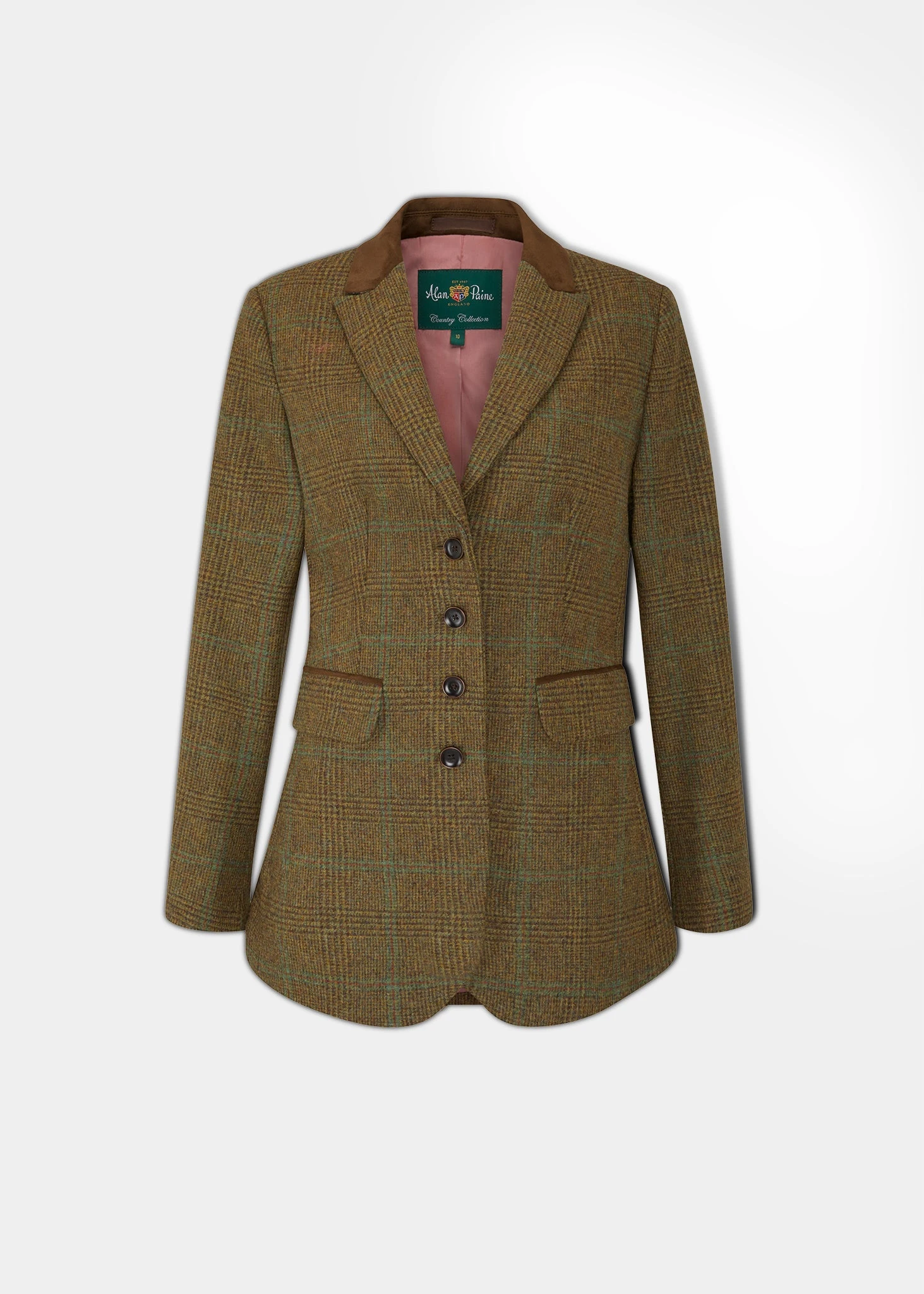 Surrey Ladies Tweed Blazer In Marsh - Regular Fit 1 Surrey Ladies Tweed Blazer In Marsh - Regular Fit