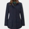 Surrey Ladies Tweed Coat In Blue - Regular Fit -Elegant Wear World Alan Paine Surrey Ladies Coat in Blue