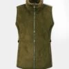 Surrey Ladies Fur Lined Gilet In Olive