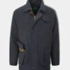 Surrey Waterproof Tweed Coat In Blue - Shooting Fit -Elegant Wear World Alan Paine Surrey Mens Coat in Blue