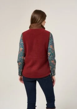 Aylsham Ladies Fleece Gilet In Bloodstone - Regular Fit -Elegant Wear World Aylsham Fleece Womens Gilet Bloodstone 2