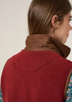 Aylsham Ladies Fleece Gilet In Bloodstone - Regular Fit -Elegant Wear World Aylsham Fleece Womens Gilet Bloodstone 4