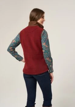 Aylsham Ladies Fleece Gilet In Bloodstone - Regular Fit -Elegant Wear World Aylsham Fleece Womens Gilet Bloodstone 5