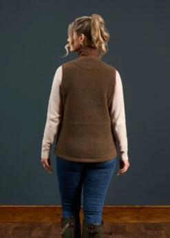 Aylsham Ladies Fleece Gilet In Pecan - Regular Fit -Elegant Wear World Aylsham Ladies Fleece Gilet Pecan 3