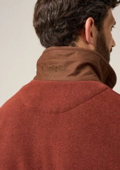 Aylsham Men's Fleece Gilet In Rust - Regular Fit -Elegant Wear World Aylsham Mens Fleece Gilet Rust 4
