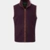 Aylsham Men's Fleece Gilet In Plum - Regular Fit -Elegant Wear World Aylsham Mens Fleece gilet Plum 5