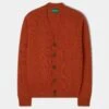 Kinloch Men's Shetland Wool Cardigan In Saffron -Elegant Wear World B65B58 SHETLAND CARDIGAN SAFFRON 01