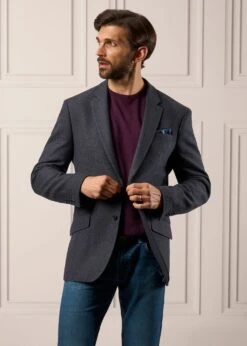 Radstone Men's Merino Wool Jumper In Black Grape - Regular Fit -Elegant Wear World Blue Tweed Blazer Mens Surrey 2 5888f188 c41c 4fc5 9ead a8827af7c45f