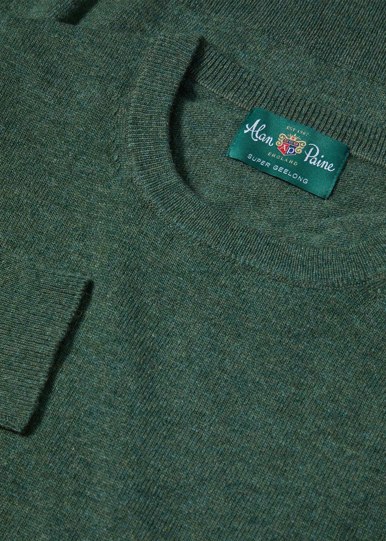 Brisbane Geelong Wool Jumper In Rosemary - Regular Fit 2 Brisbane Geelong Wool Jumper In Rosemary - Regular Fit - Image 2