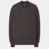 Cairns Geelong Wool 1/4 Zip Jumper In Cask - Regular Fit -Elegant Wear World CAIRNS HALF ZIP NK SET IN BLOUSON CASK 01