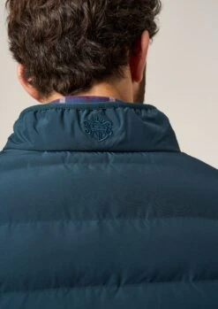 Calsall Men's Hybrid Gilet In Navy - Regular Fit -Elegant Wear World Calsall Mens Hybrid Quilted Gilet Navy 4