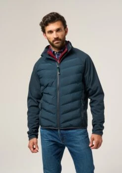 Calsall Men's Hybrid Jacket In Navy - Regular Fit -Elegant Wear World Calsall Mens Hybrid Quilted Jacket Navy 2 9276e113 f59e 4d36 affc 50fc25f652d2