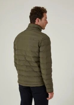Calsall Men's Jacket In Olive -Elegant Wear World Calsall Mens Quilted Jacket Olive 6