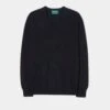 Haddington Cashmere Jumper In Dark Navy - Regular Fit -Elegant Wear World Cashmere Sweater Navy