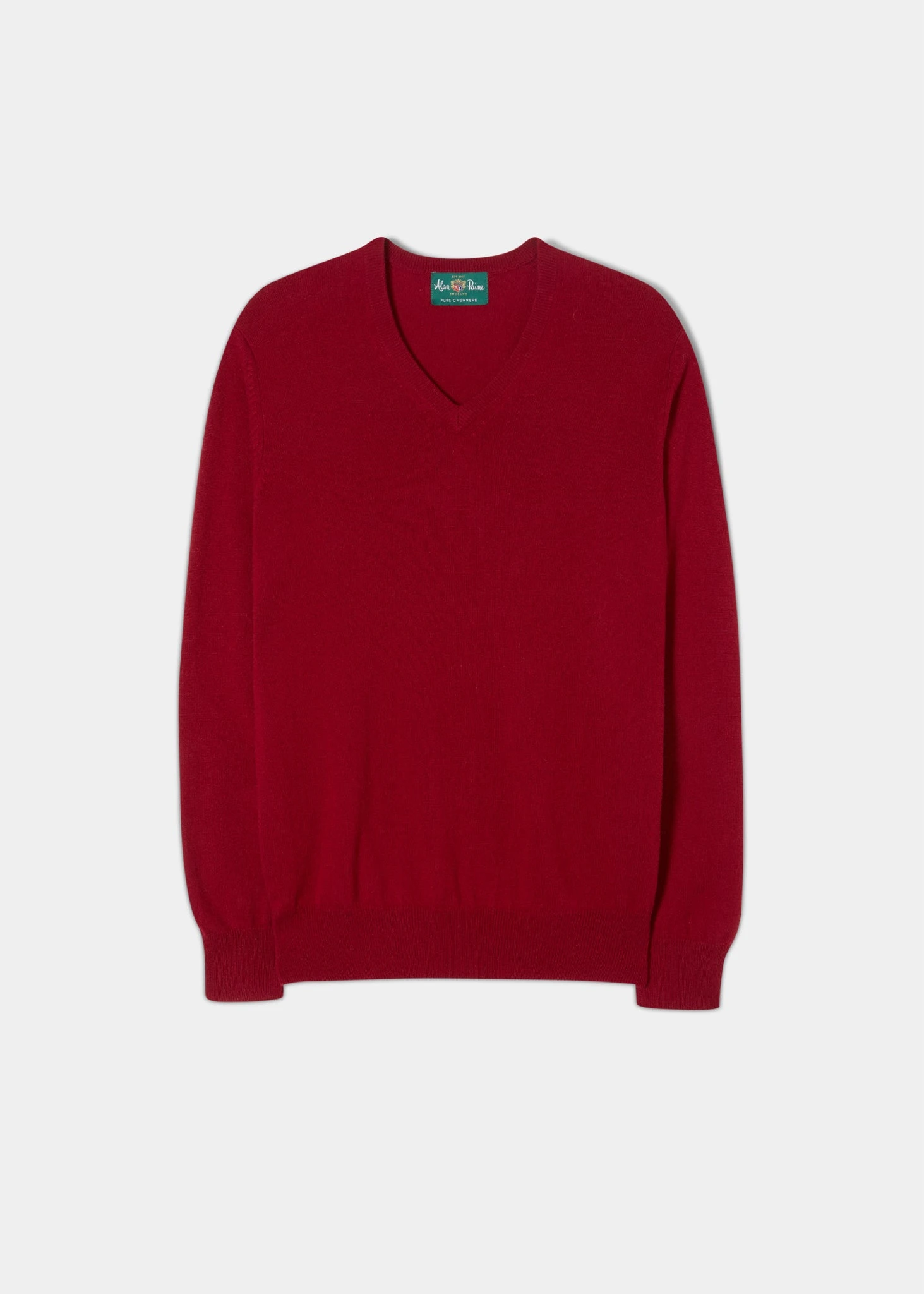 Haddington Cashmere Jumper In Ruby - Regular Fit 1 Haddington Cashmere Jumper In Ruby - Regular Fit