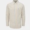 Ilkley Children's Check Country Shirt In Blue And Gold