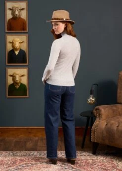 Clara Ladies Wool And Cashmere Roll Neck Jumper In Husky -Elegant Wear World Clara Ladies Roll Neck Husky 2