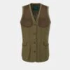 Combrook Ladies Tweed Shooting Waistcoat In Grove - Regular Fit -Elegant Wear World Combrook Ladies Tweed Shooting Waistcoat Grove