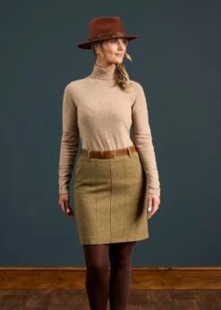 Combrook Ladies Tweed Skirt 49cm In Grove 13 Combrook Ladies Tweed Skirt 49cm In Grove -Elegant Wear World Combrook Ladies Tweed Skirt Grove 1
