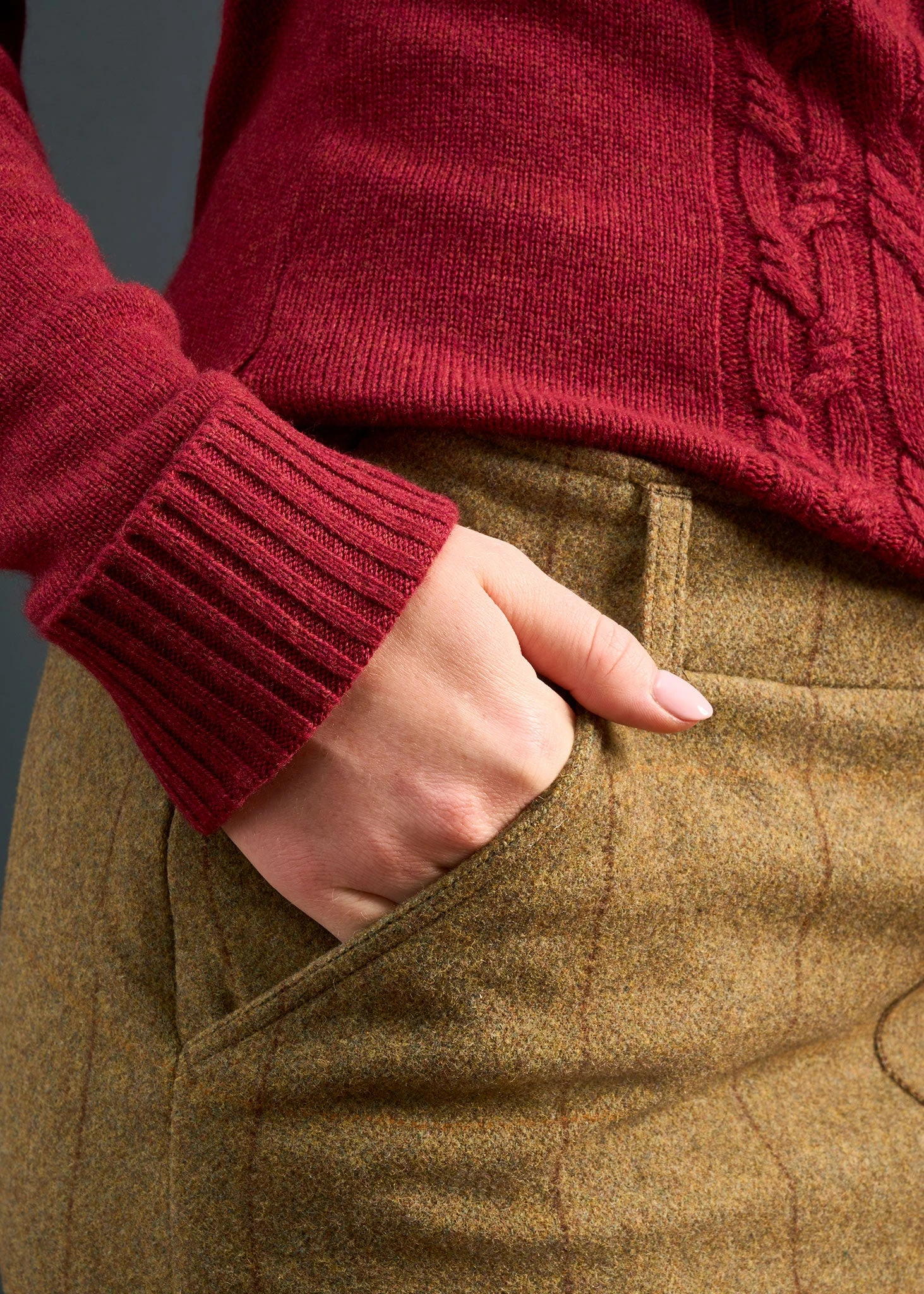 Combrook Ladies Tweed Skirt 49cm In Grove 4 Combrook Ladies Tweed Skirt 49cm In Grove - Image 4