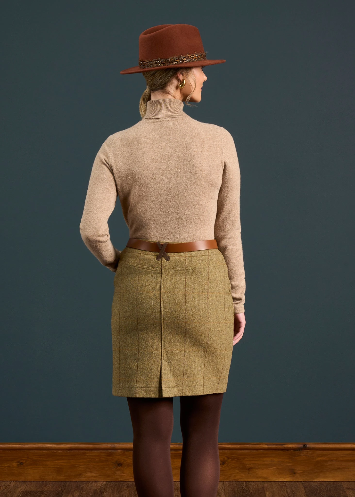 Combrook Ladies Tweed Skirt 49cm In Grove 8 Combrook Ladies Tweed Skirt 49cm In Grove - Image 8