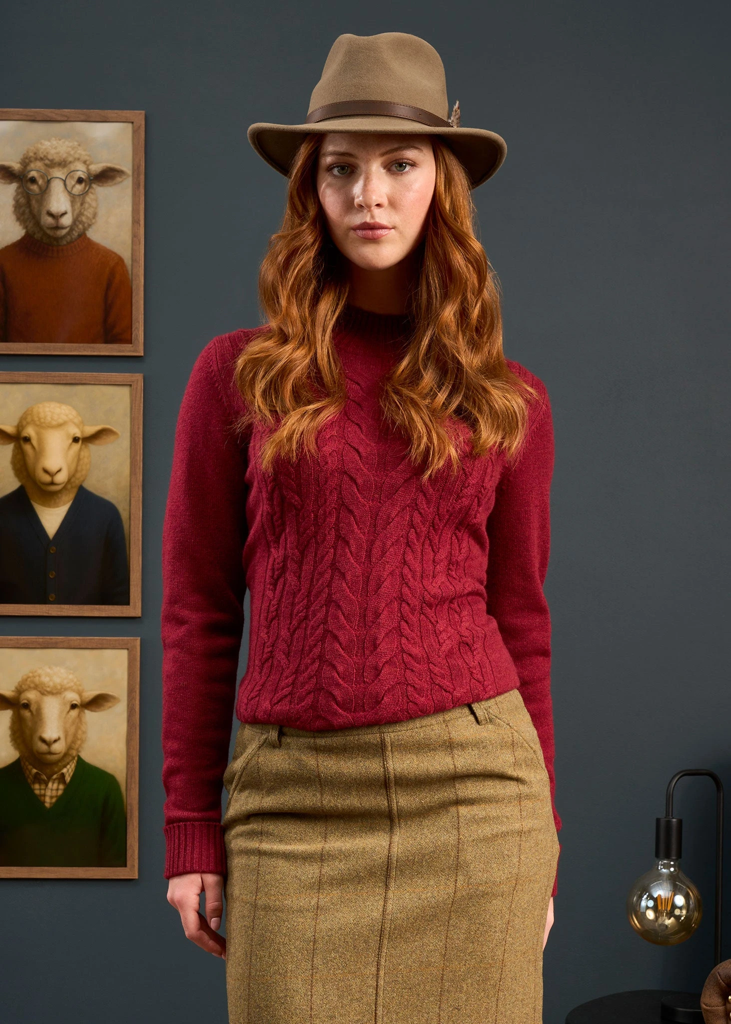 Combrook Ladies Tweed Skirt 49cm In Grove 2 Combrook Ladies Tweed Skirt 49cm In Grove - Image 2