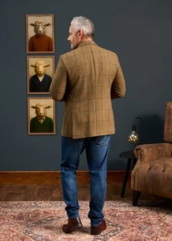 Combrook Men's Tweed Sports Blazer In Thyme - Regular Fit -Elegant Wear World Combrook Mens Tweed Blazer Thyme 7