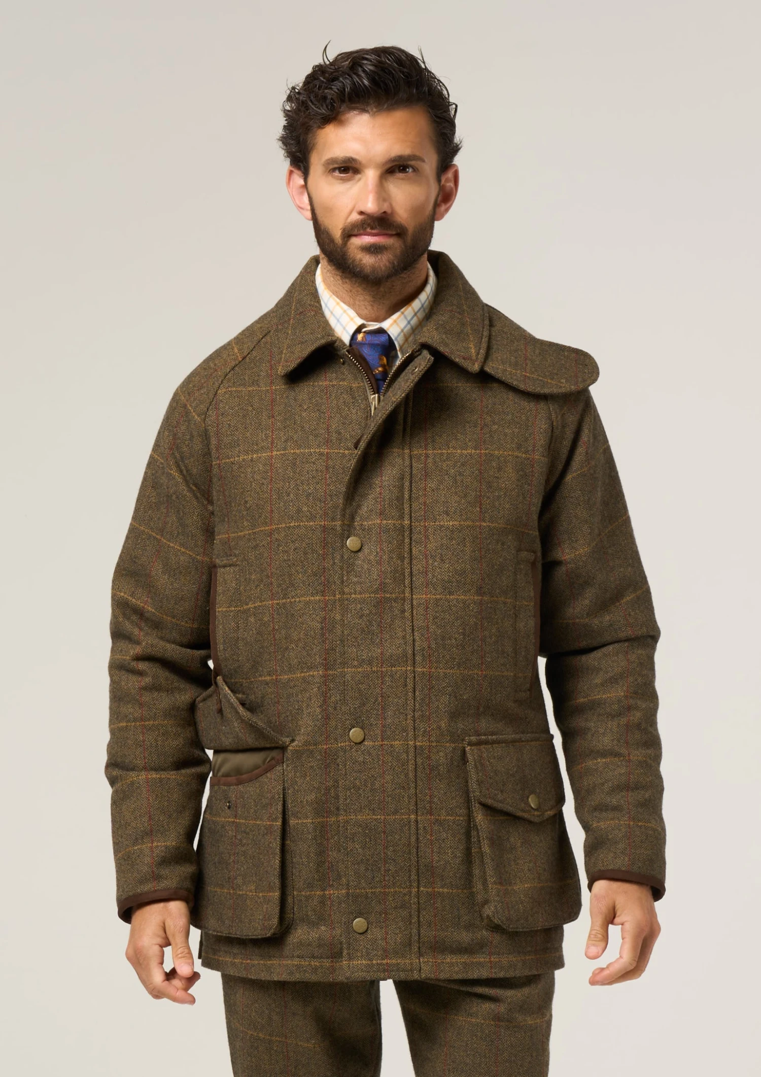 Combrook Men's Waterproof Tweed Coat In Teak - Regular Fit 2 Combrook Men's Waterproof Tweed Coat In Teak - Regular Fit - Image 2