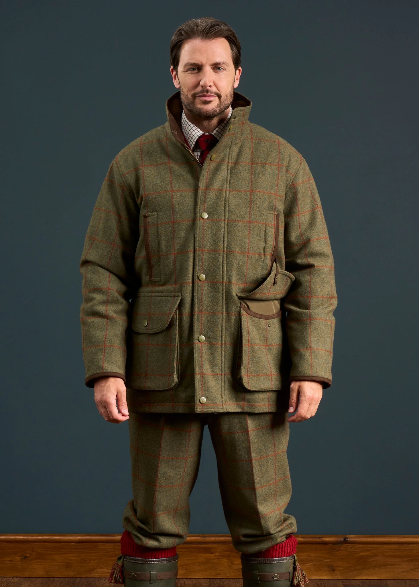 Combrook Men's Tweed Shooting Field Coat In Reed - Shooting Fit 4 Combrook Men's Tweed Shooting Field Coat In Reed - Shooting Fit - Image 4